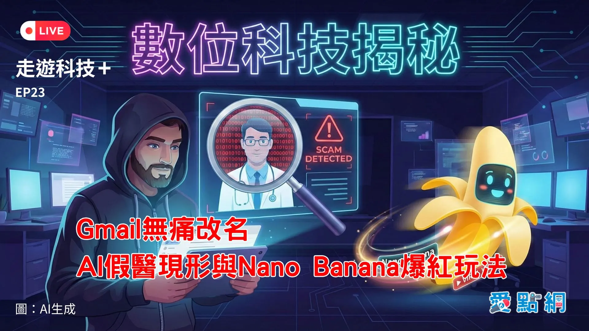 走遊科技+ Ep23｜Gmail無痛改名、AI假醫現形與Nano Banana爆紅玩法