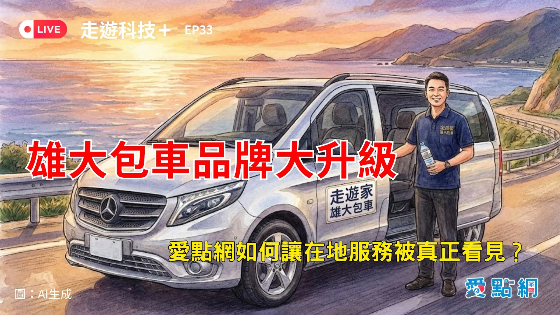 走遊科技+ Ep33｜雄大包車品牌大升級：愛點網如何讓在地服務被真正看見？